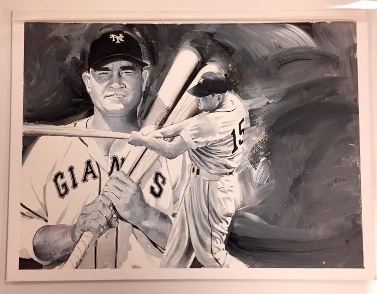 Johnny Mize 2005 Upper Deck Baseball Heroes 12x16 Original Painting 1/1 (1 of 3)