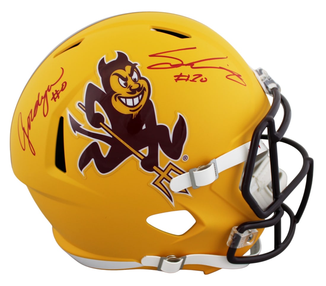ASU Football Signed Sparky Helmet by Leavitt & Tyson BAS Authenticated (1 of 5)