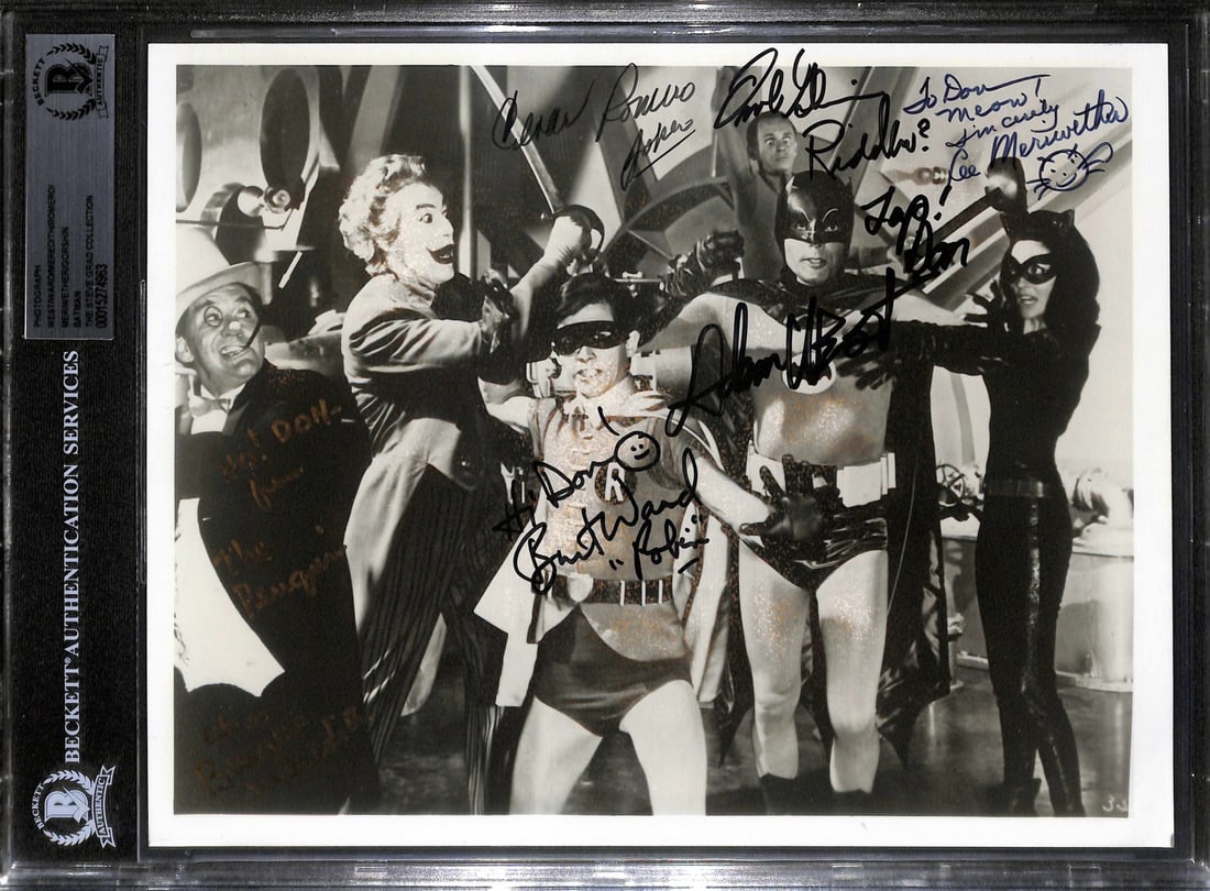 Beckett 8x10 Batman TV Cast Autographs by 6 (1 of 1)