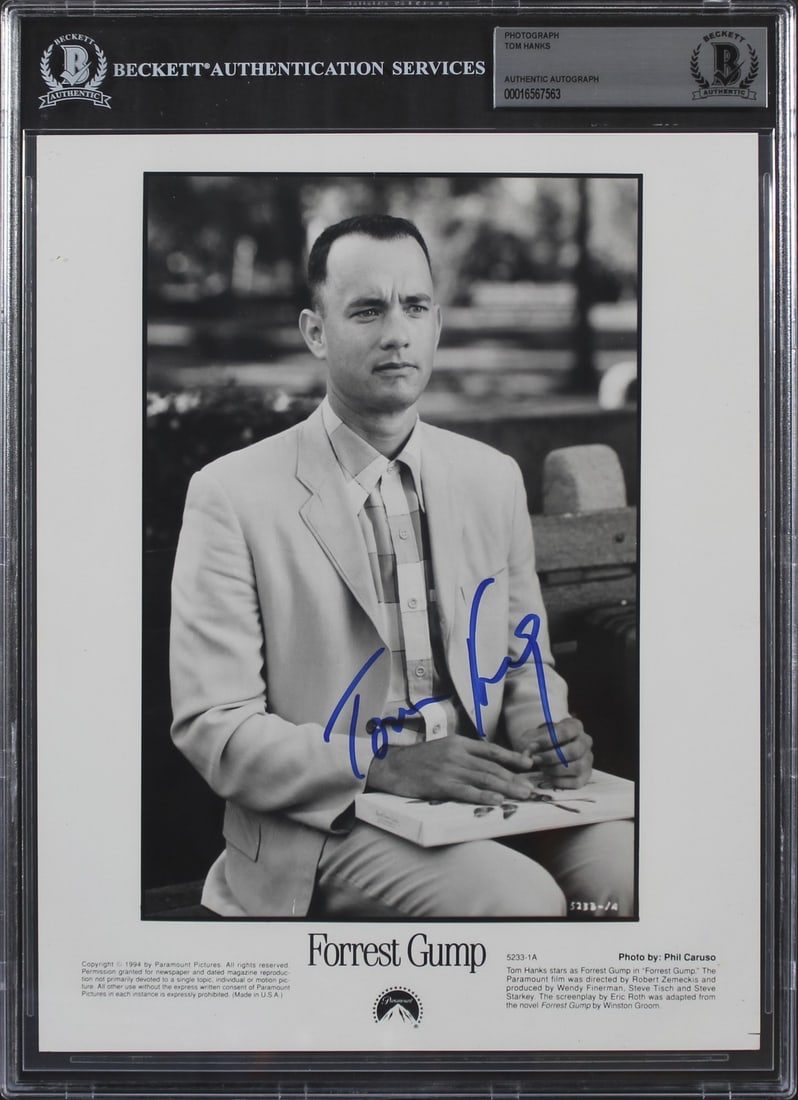 Tom Hanks Forrest Gump signed 8x10 Beckett slabbed photo (1 of 5)