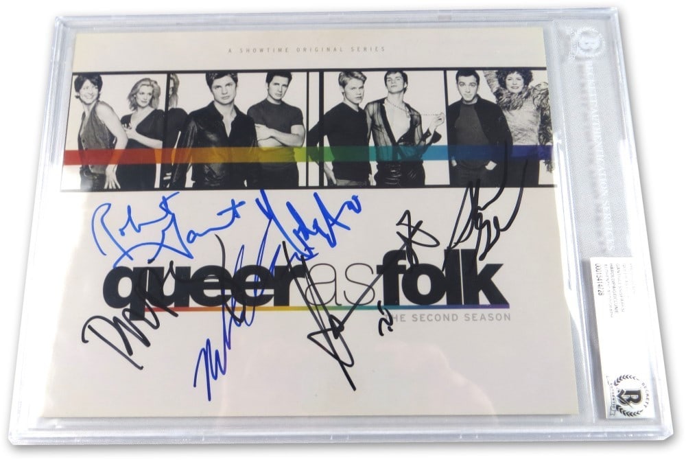 Queer as Folk 8x10 cast photo 6 signatures JSA authenticated (1 of 2)