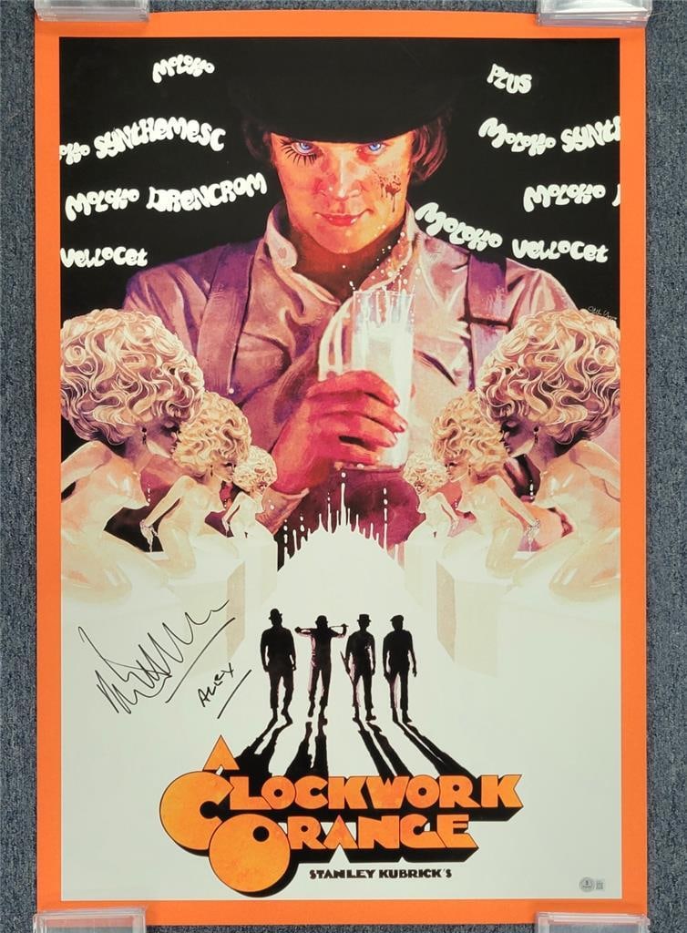Malcolm McDowell Signed Limited Edition Clockwork Orange Print 24x36 by Stella Ygris (1 of 7)