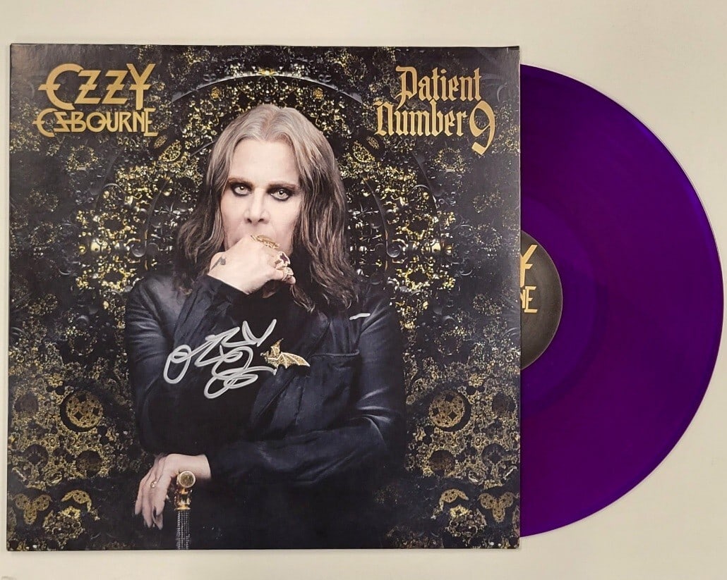 Autographed Patient Number 9 Violet Vinyl Cover Beckett Authenticated by Ozzy Osbourne (1 of 6)