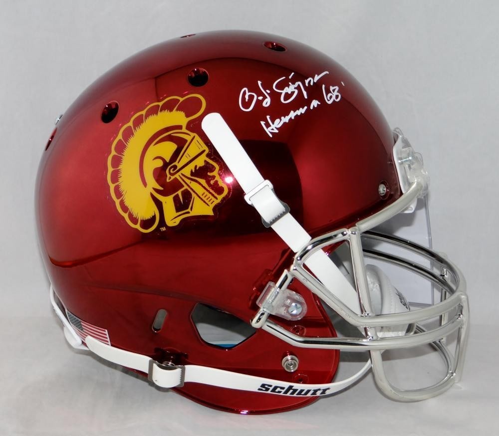 USC Trojans Full Size Chrome Helmet Signed by O.J. Simpson JSA Authenticated (1 of 6)