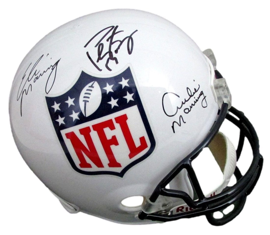 Full Size Colts Helmet Signed by Peyton Eli and Archie Manning Fanatics Authenticated (1 of 7)