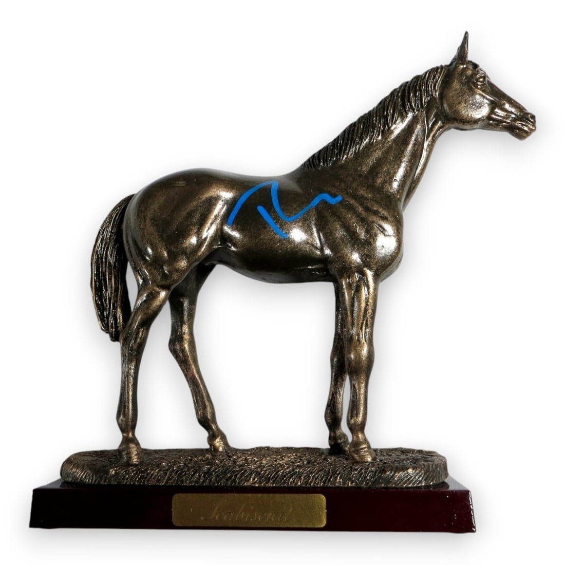 Tobey Maguire Autographed Mini Statue Horse Seabiscuit Beckett Authenticated (1 of 8)