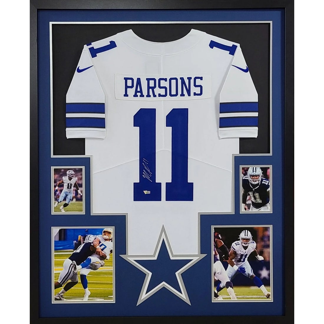 Micah Parsons Autographed Framed Jersey Dallas Cowboys Fanatics Certified (1 of 2)