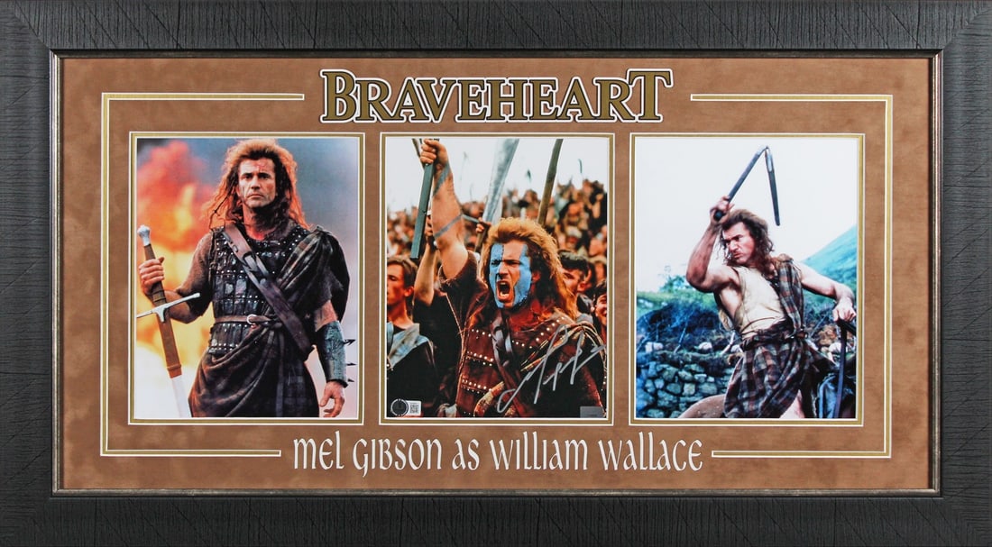 Framed 8x10 Mel Gibson Braveheart autograph with Beckett COA (1 of 3)