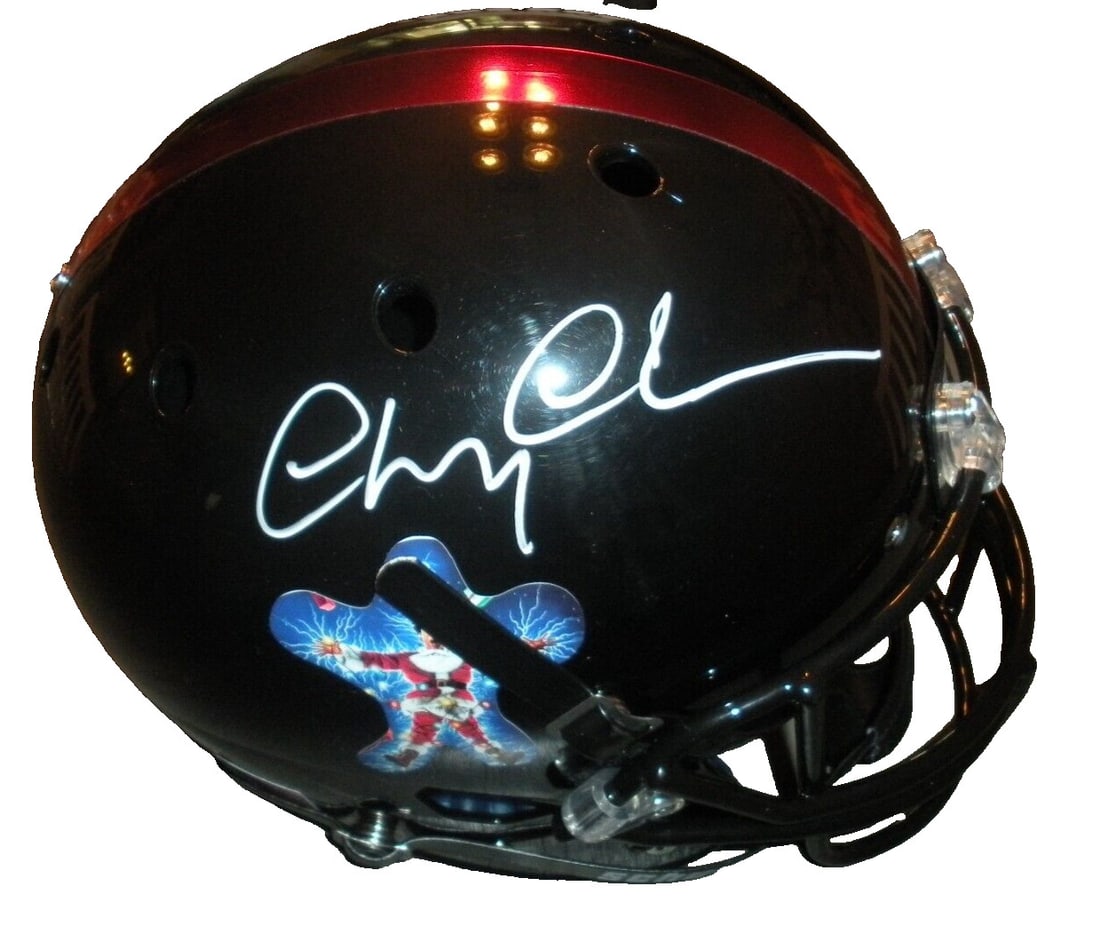 Chevy Chase Signed Christmas Vacation Full Size Helmet Beckett Authenticated (1 of 2)