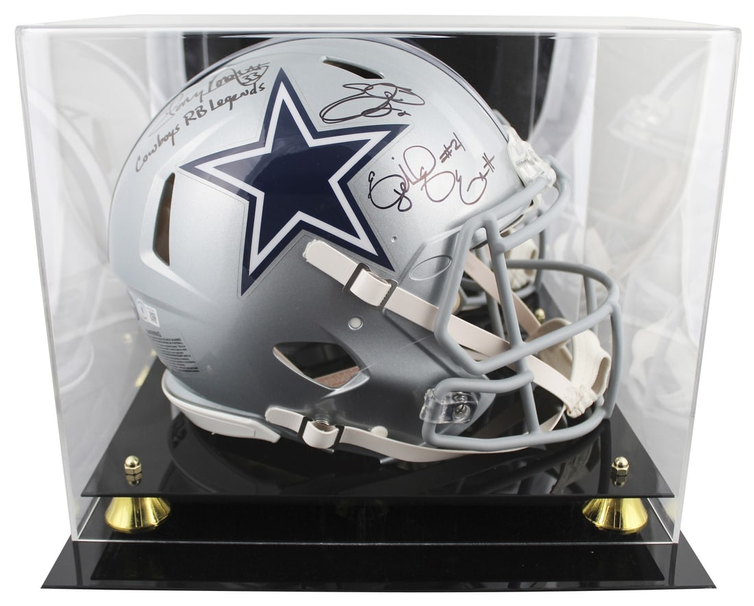 Dallas Cowboys Signed Full Size Helmet by Smith Dorsett Elliott BAS: Dallas Cowboys Signed Full Size Helmet by Smith Dorsett Elliott BAS This authentic Riddell Full Size Speed Proline Helmet has been personally signed by three legendary Dallas Cowboys running backs: Em