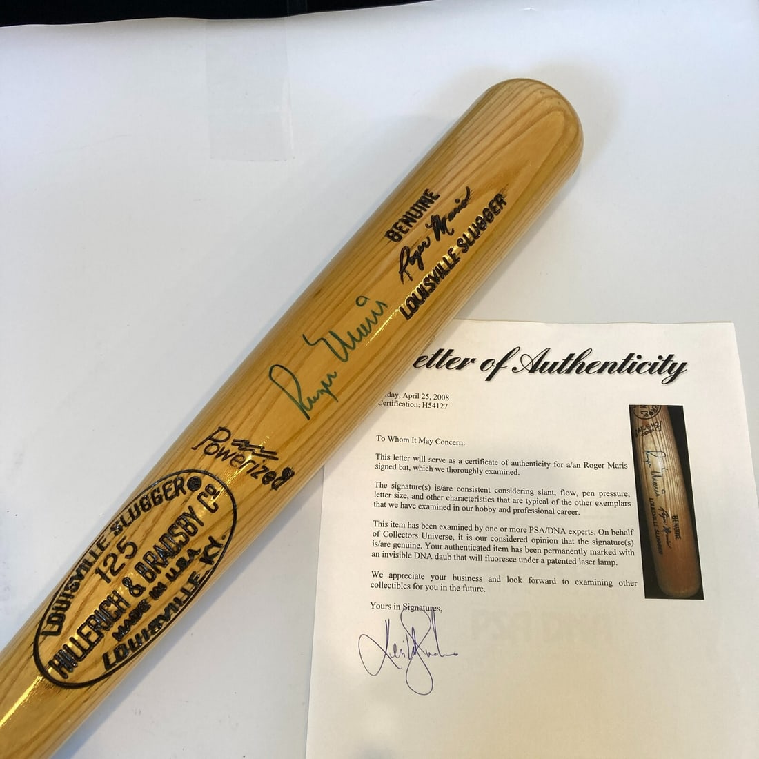 Roger Maris Signed Louisville Slugger Baseball Bat PSA DNA Authentic (1 of 6)