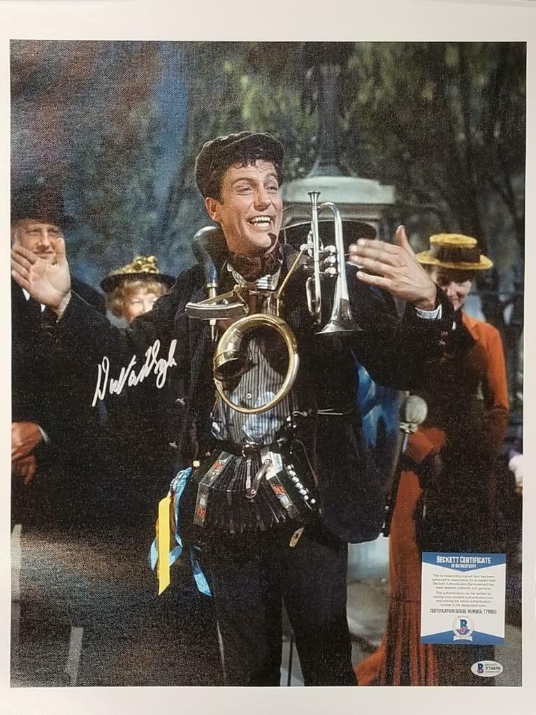 Dick Van Dyke Mary Poppins signed 16x20 canvas photo Beckett COA (1 of 1)