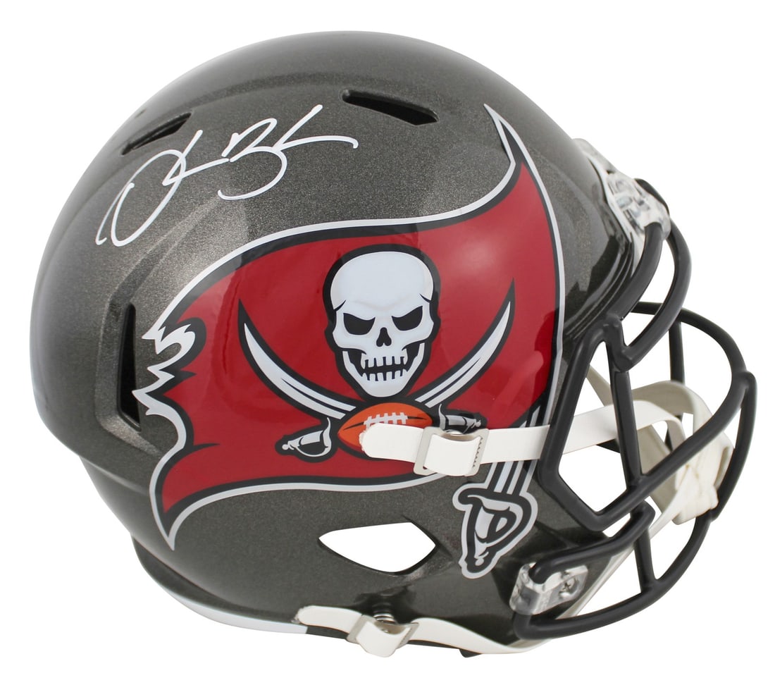Derrick Brooks Signed Buccaneers Full Size Speed Helmet BAS Witnessed (1 of 3)