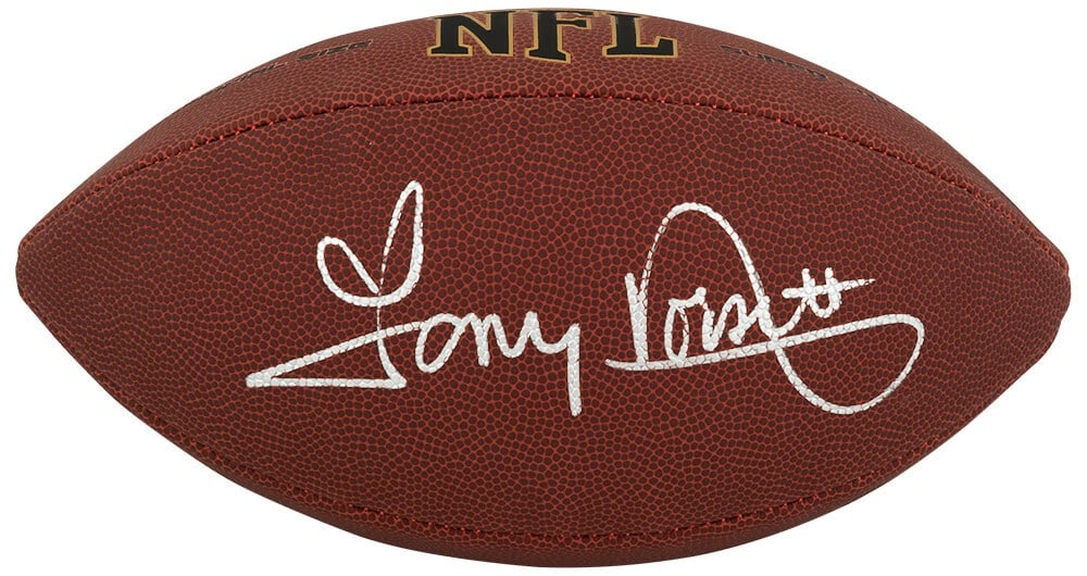 Tony Dorsett Signed Wilson NFL Football with COA Dallas Cowboys: Tony Dorsett Signed Wilson NFL Football with COA Dallas Cowboys This is a full-size NFL football signed by Tony Dorsett, a legendary player from the Dallas Cowboys. The ball features the Wilson Super 