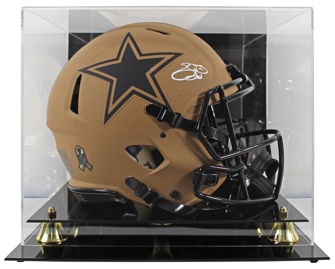 Emmitt Smith autographed Riddell Speed Proline helmet with Beckett case: Emmitt Smith autographed Riddell Speed Proline helmet with Beckett case This is an original 2023 Salute To Service II Riddell Full Size Speed Proline Helmet, personally signed by Emmitt Smith of the D