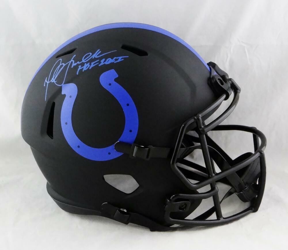 Marshall Faulk autographed Indianapolis Colts Eclipse Speed helmet Beckett (1 of 6)