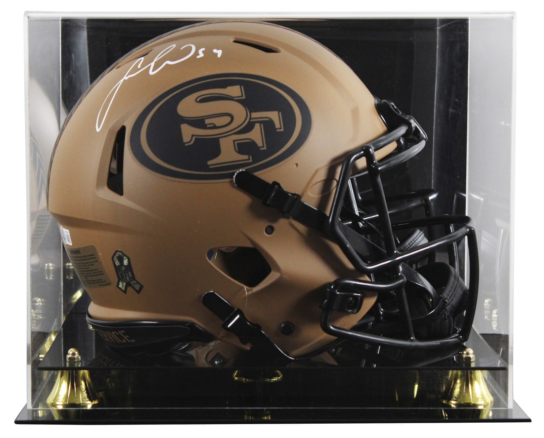 Fred Warner autographed 49ers full size Speed Proline helmet BAS: Fred Warner autographed 49ers full size Speed Proline helmet BAS This is an original San Francisco 49ers full-size Riddell Speed Proline helmet, featuring the 2023 Salute To Service II alternate desig