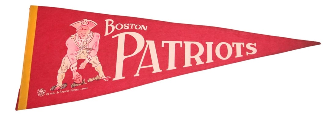 1961 Boston Patriots NFL Football 29 Inch Vintage Pennant (1 of 4)