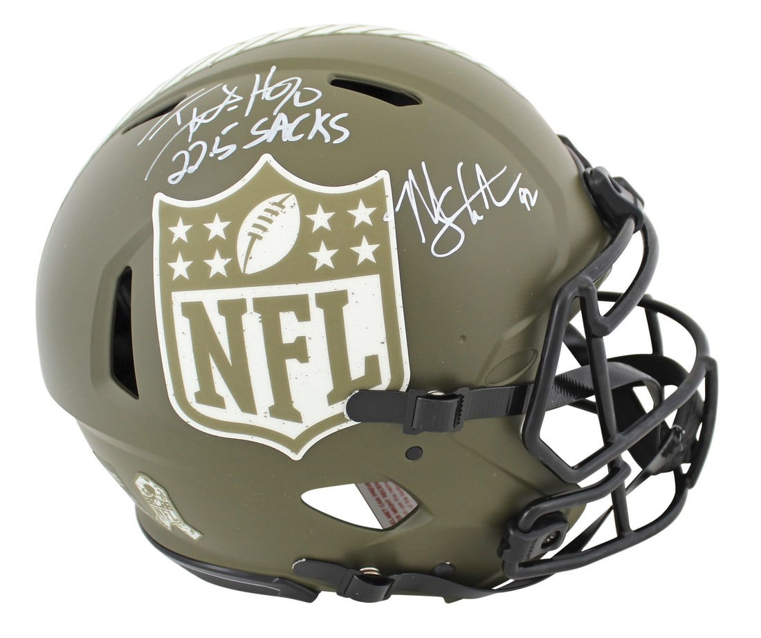 Signed Riddell Speed Proline Salute To Service Helmet by Watt Strahan BAS: Signed Riddell Speed Proline Salute To Service Helmet by Watt Strahan BAS This Riddell Authentic Full Size Speed Proline Helmet, featuring the Alternate Salute To Service design, has been personally s