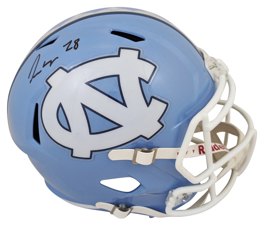 Omarion Hampton Signed North Carolina Helmet BAS Witnessed Authentic (1 of 3)
