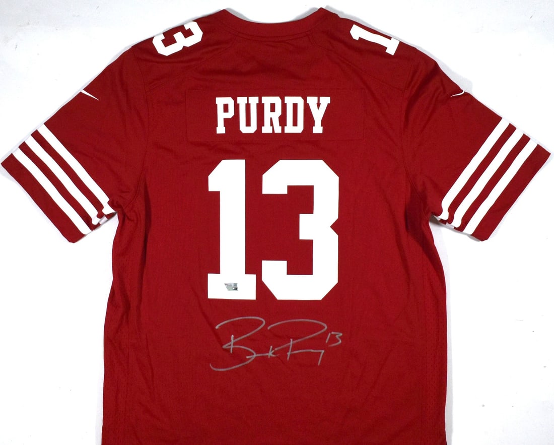 Brock Purdy signed 49ers Nike red game jersey Fanatics (1 of 3)