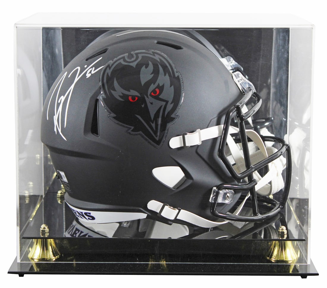 Ray Lewis BAS Signed Ravens Speed Replica Helmet with Display Case: Ray Lewis BAS Signed Ravens Speed Replica Helmet with Display Case This Baltimore Ravens full-size Speed Replica helmet features the 2026 On-Field Alternate design and has been personally signed by Ra