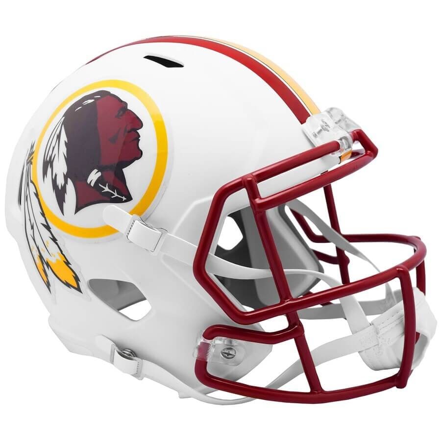 Washington Redskins Full Size Speed Replica Helmet Flat White Riddell: Washington Redskins Full Size Speed Replica Helmet Flat White Riddell Showcase your team spirit with this Washington Redskins flat white matte Riddell full size speed replica football helmet. This bra