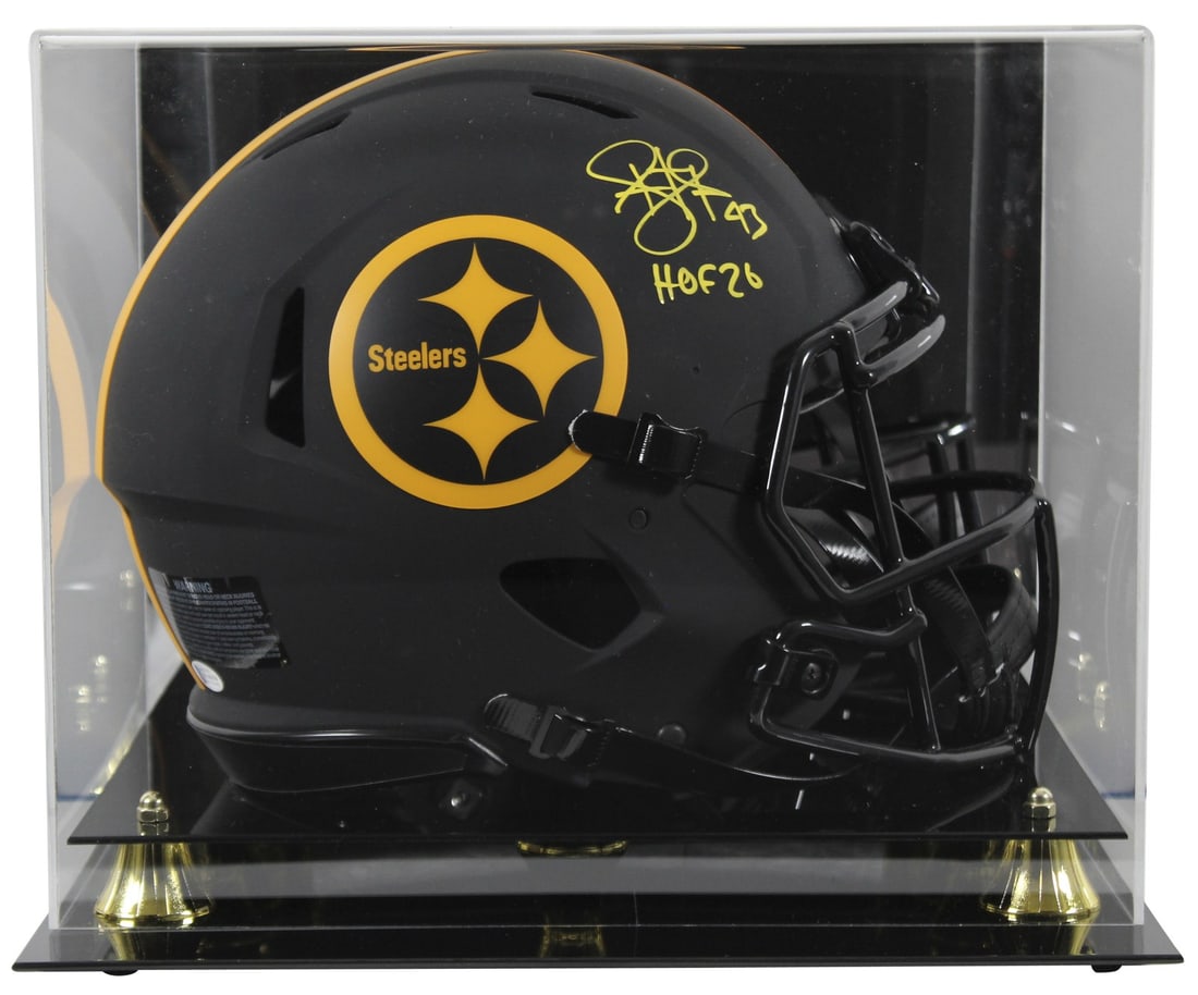Troy Polamalu Signed Steelers Eclipse Speed Proline Helmet With HOF 20 Inscription BAS: Troy Polamalu Signed Steelers Eclipse Speed Proline Helmet With HOF 20 Inscription BAS This is an autographed Riddell Authentic Full Size Speed Proline Eclipse helmet featuring the inscription "HOF 20