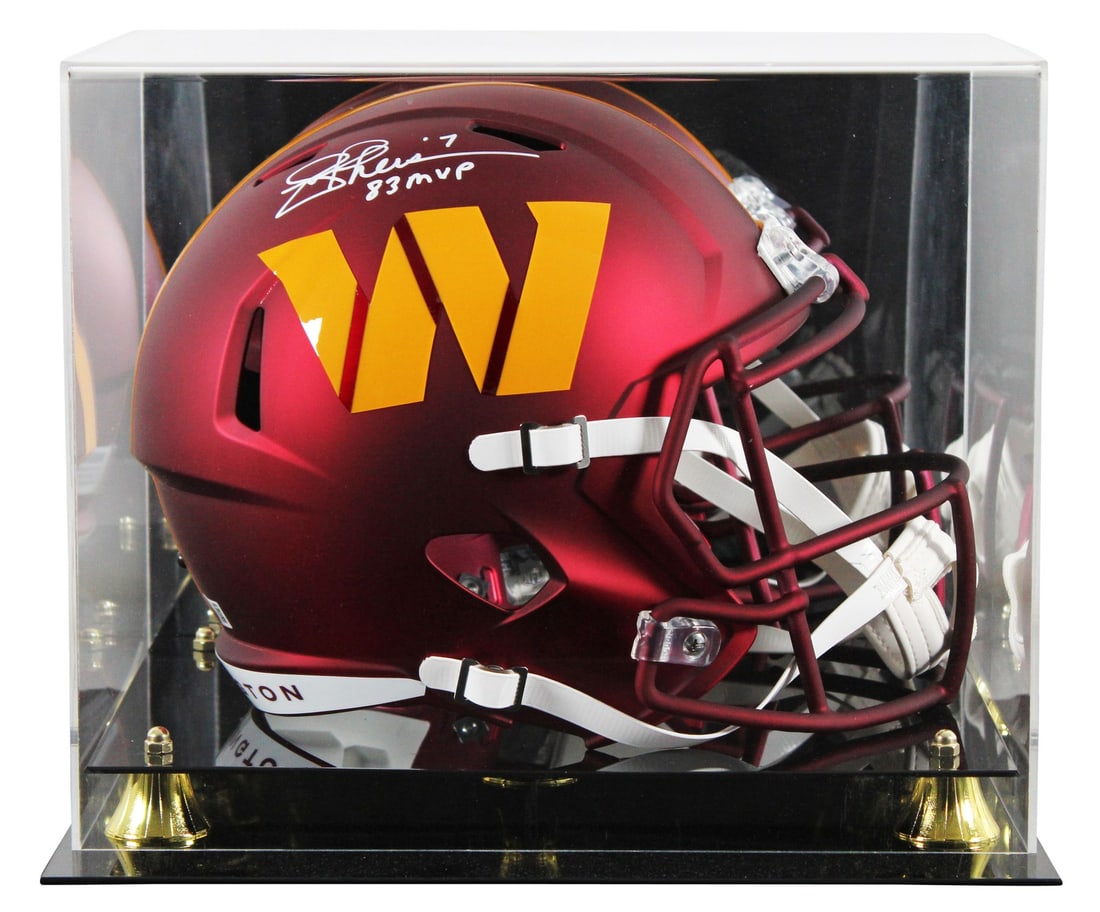 Joe Theismann Signed F/S Speed Rep Helmet 83 MVP Beckett Auth: Joe Theismann Signed F/S Speed Rep Helmet 83 MVP Beckett Auth This original autographed Riddell Full Size Speed Replica Helmet is a must-have for any Washington Commanders fan. Personally signed by Jo
