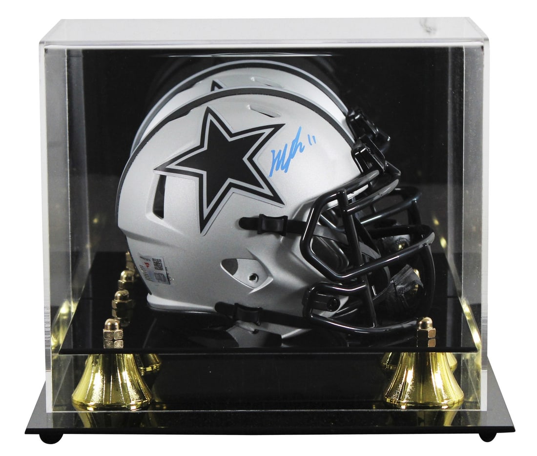 Micah Parsons Signed Dallas Cowboys Rave Speed Mini Helmet with Display Case (1 of 3)