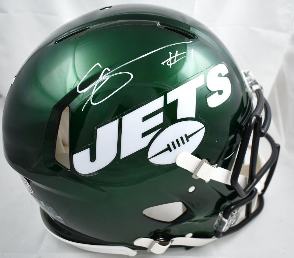 Beckett Authenticated Ahmad Sauce Gardner Jets Speed Helmet (1 of 10)