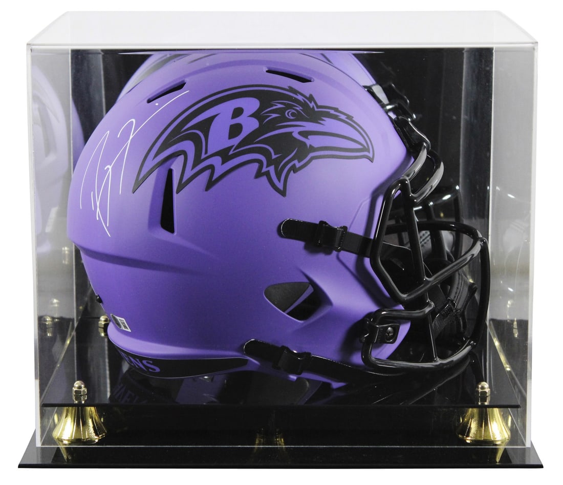 Ray Lewis Signed Baltimore Ravens Full Size Speed Helmet with BAS Authentication: Ray Lewis Signed Baltimore Ravens Full Size Speed Helmet with BAS Authentication This authentic Ravens full-size speed replica helmet has been personally signed by Ray Lewis, legendary linebacker of t