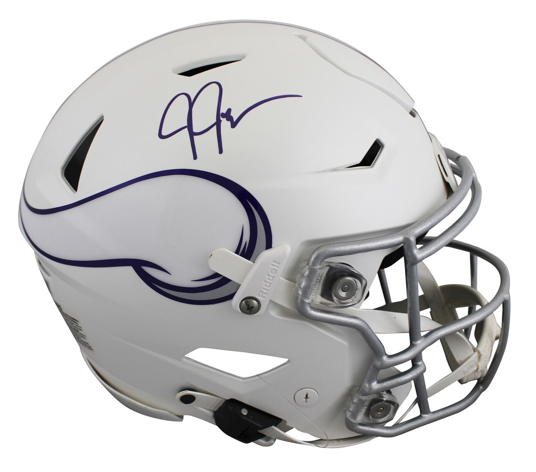 Justin Jefferson autographed Riddell SpeedFlex Vikings helmet BAS witnessed (1 of 4)