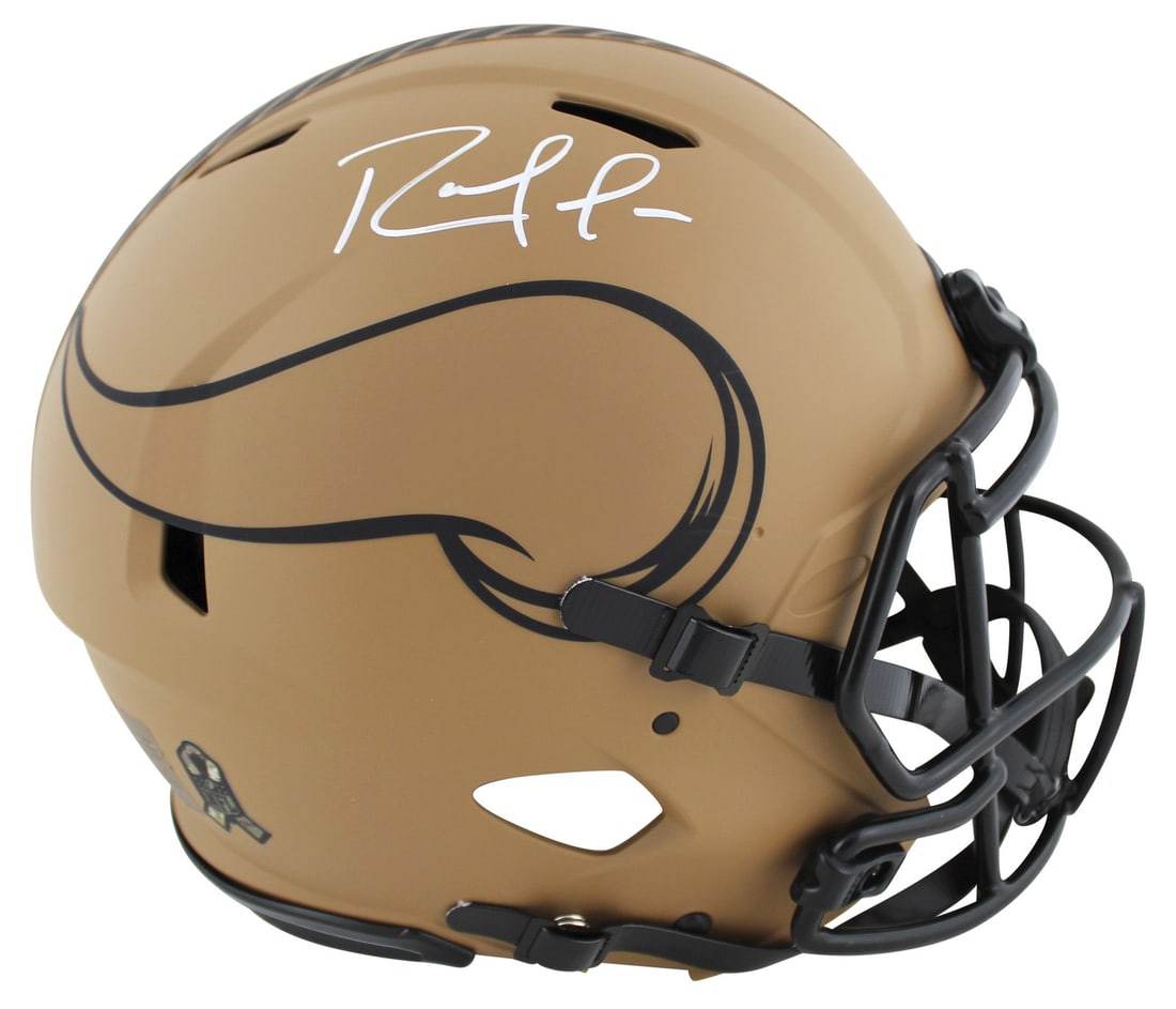 Randy Moss Signed Minnesota Vikings Salute To Service II Helmet BAS Authenticated: Randy Moss Signed Minnesota Vikings Salute To Service II Helmet BAS Authenticated Celebrate the legacy of Randy Moss with this Autographed 2023 Salute To Service II Riddell Authentic Full Size Speed P