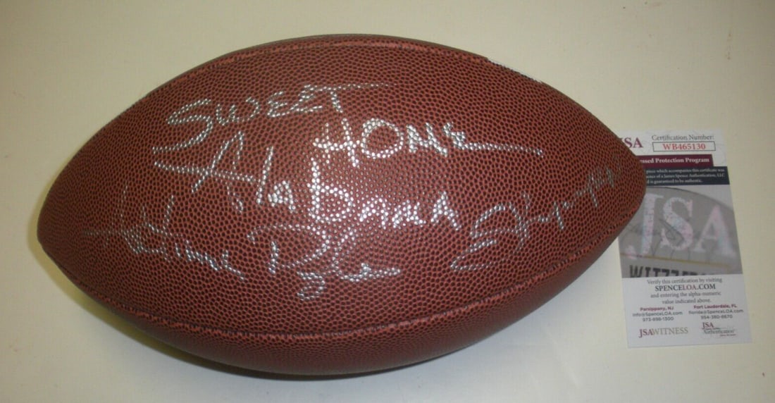 Football Autographed by Artimus Pyle Lynyrd Skynyrd Sweet Home Alabama JSA COA: Football Autographed by Artimus Pyle Lynyrd Skynyrd Sweet Home Alabama JSA COA This football is an original item signed by Artimus Pyle of Lynyrd Skynyrd, known for the classic song "Sweet Home Alabam