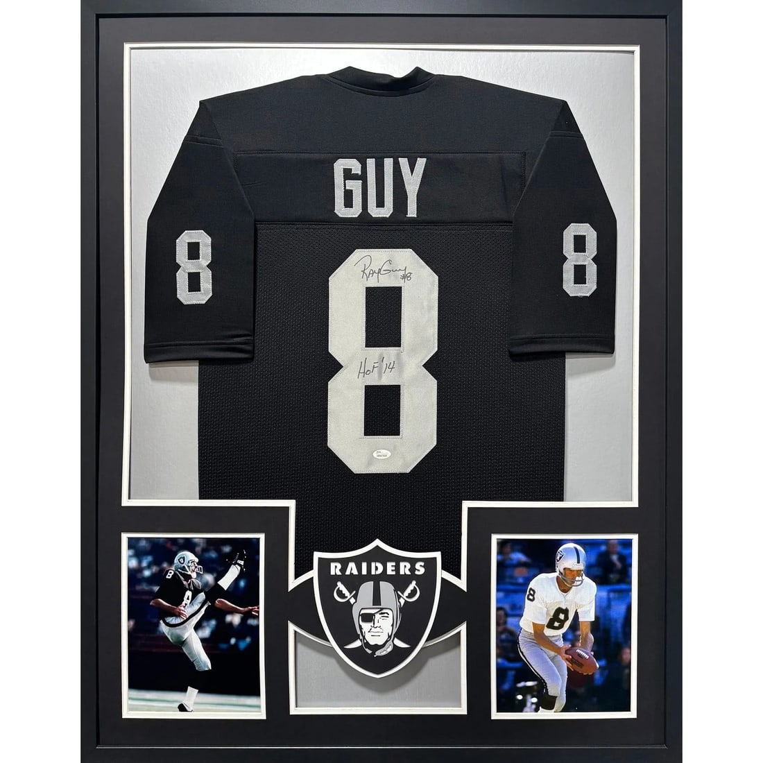 JSA Autographed Ray Guy Raiders Framed Jersey 42x34 (1 of 2)