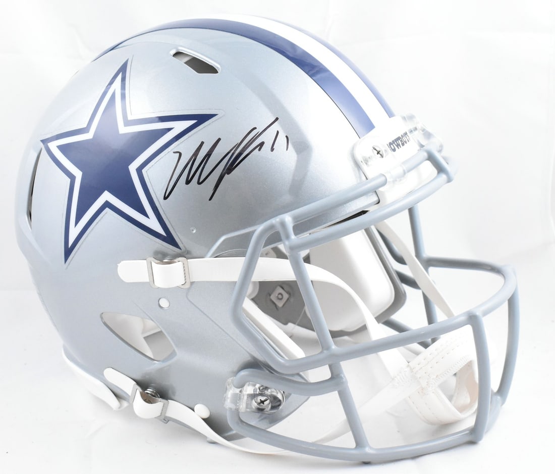 Signed Dallas Cowboys speed helmet by Micah Parsons Fanatics: Signed Dallas Cowboys speed helmet by Micah Parsons Fanatics This is a pre-owned Dallas Cowboys full-size Speed Authentic helmet autographed by Micah Parsons. The helmet is an original item and featur