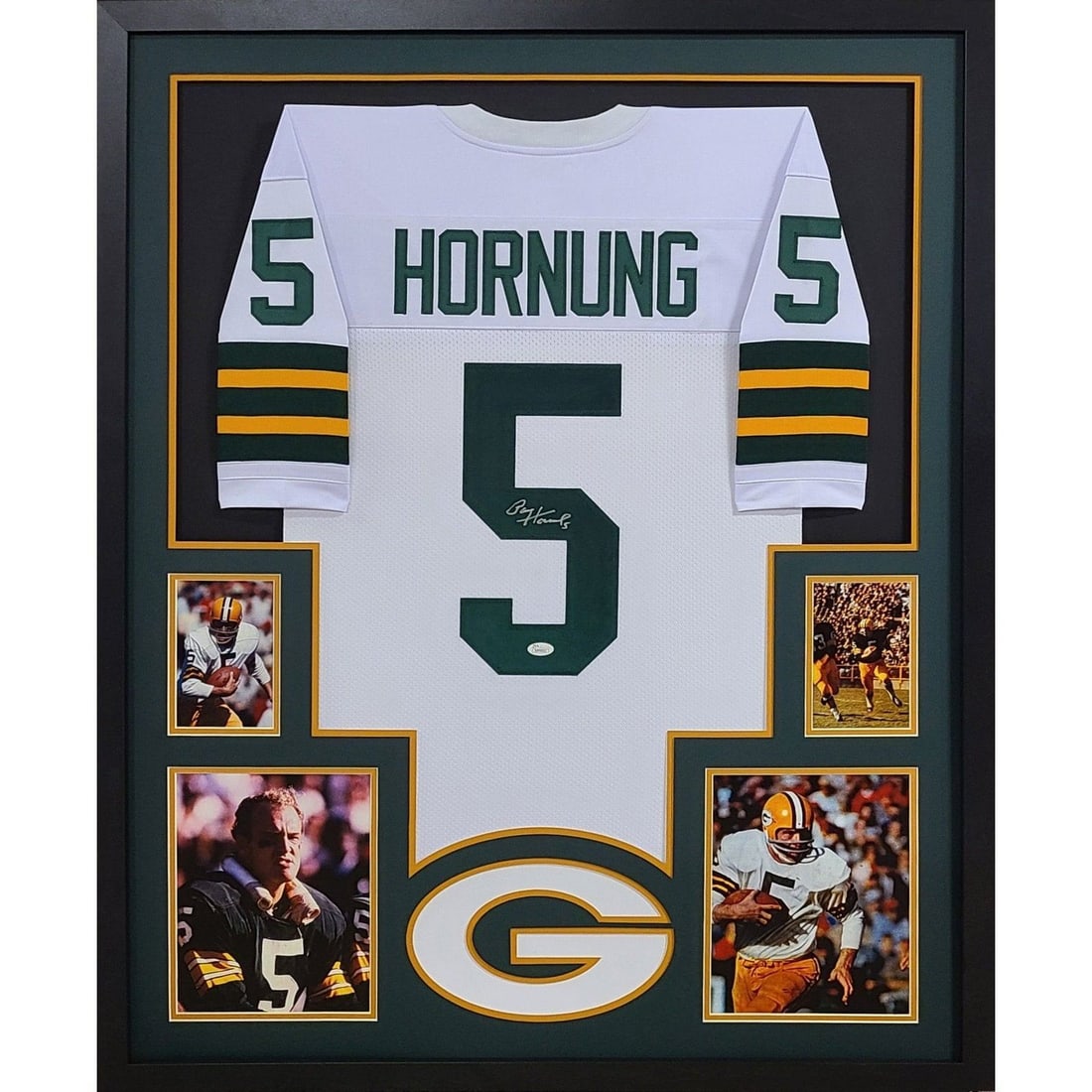 Paul Hornung Signed Framed Jersey JSA Certified Green Bay Packers: Paul Hornung Signed Framed Jersey JSA Certified Green Bay Packers This Paul Hornung autographed framed jersey is a must-have for any Green Bay Packers fan. The jersey features Hornung's signature and 