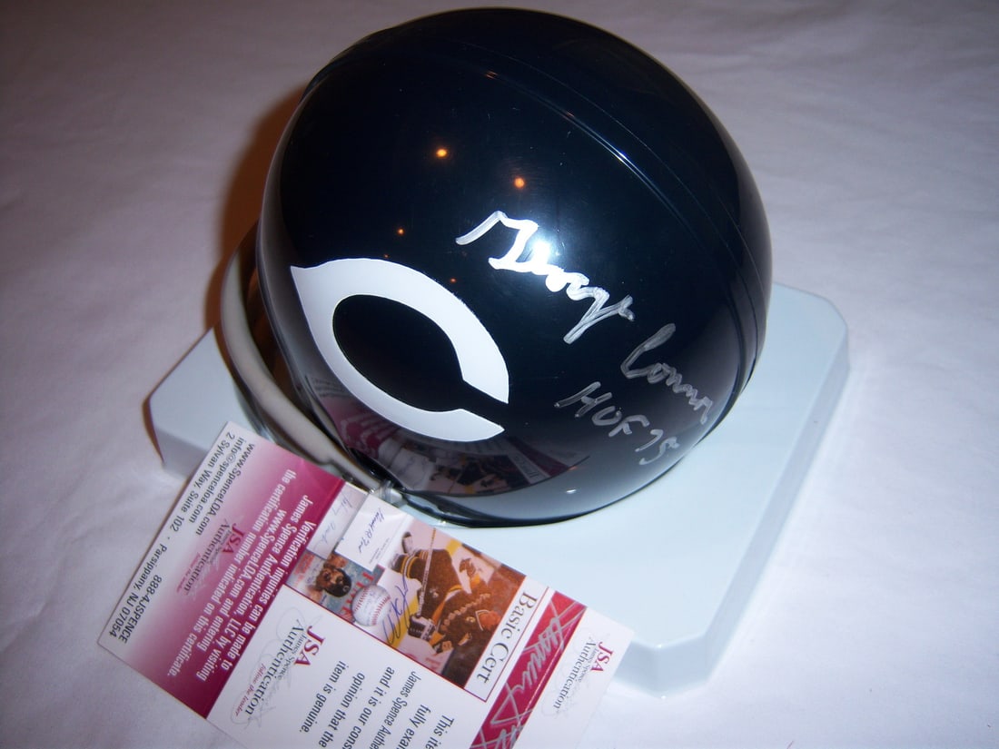 Signed Mini Helmet George Connor Chicago Bears Notre Dame JSA COA HOF 1975 (1 of 2)