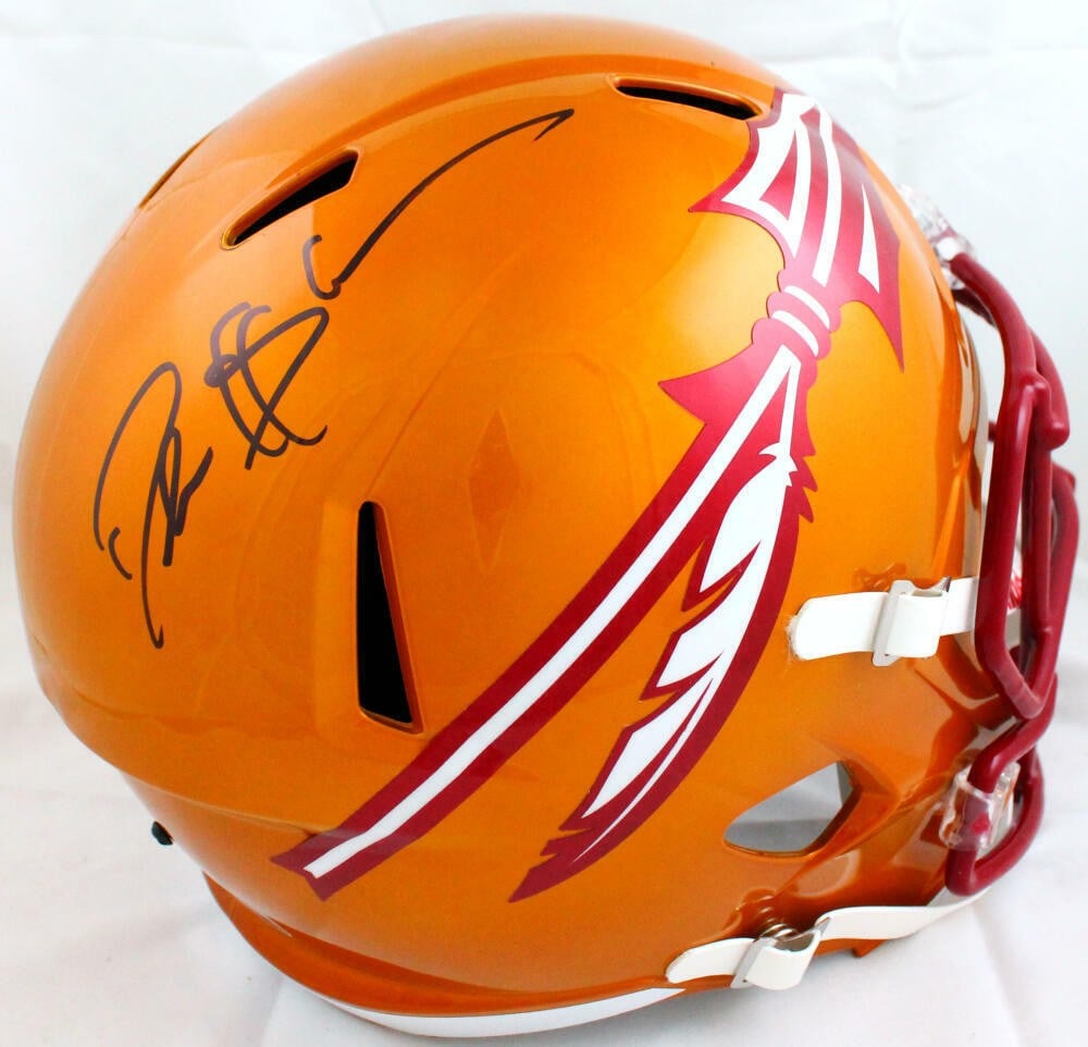 Florida State Seminoles Flash Speed Helmet Signed by Deion Sanders Beckett Hologram: Florida State Seminoles Flash Speed Helmet Signed by Deion Sanders Beckett Hologram This full-size Flash Speed helmet features the autograph of Deion Sanders, commemorating his time with the Florida S