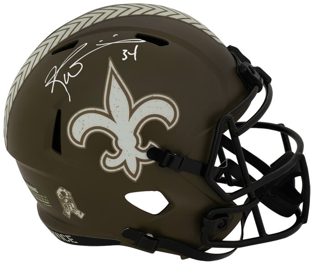 Ricky Williams autographed Saints Riddell full size speed replica helmet (1 of 1)