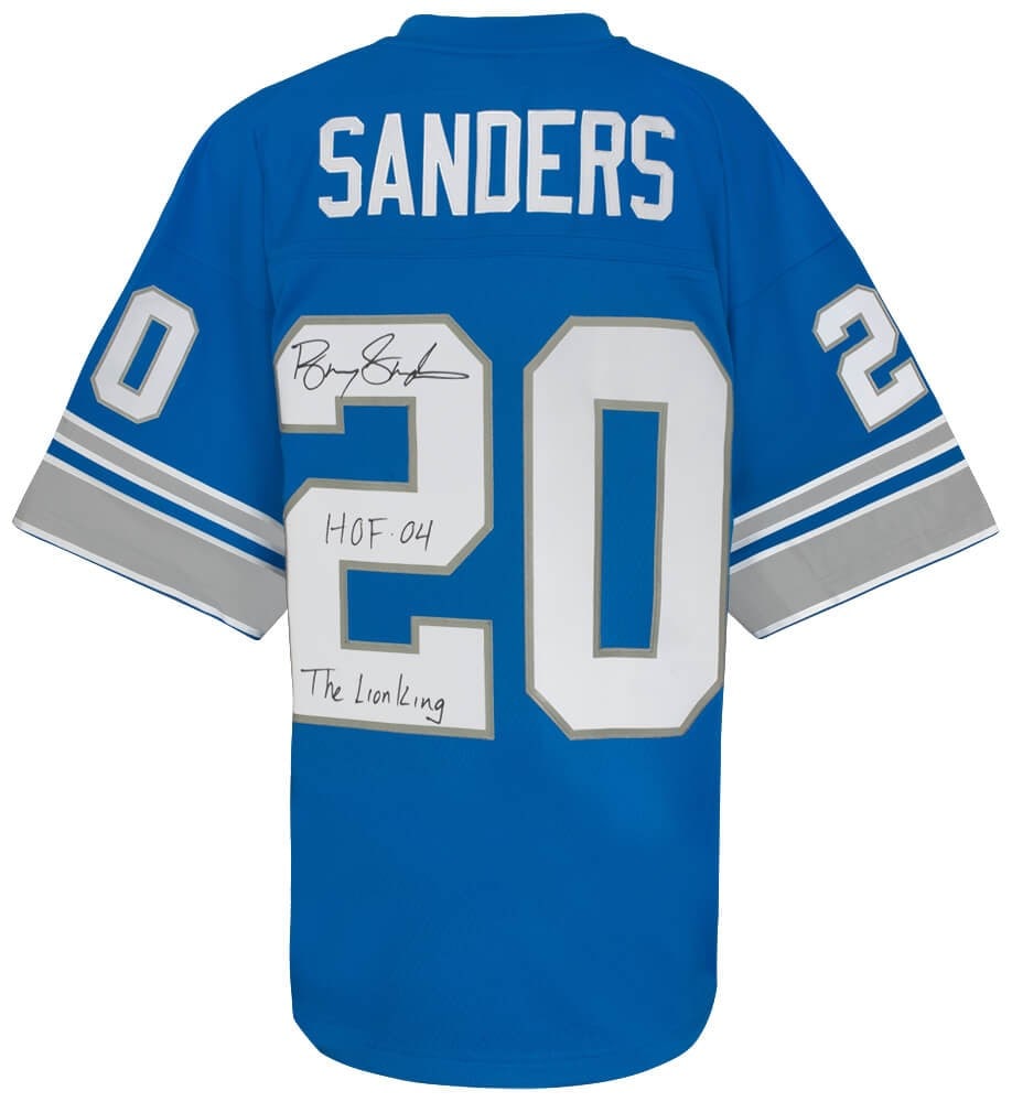 Barry Sanders Detroit Lions 1996 Mitchell Ness throwback jersey HOF 04 Lion King (1 of 2)
