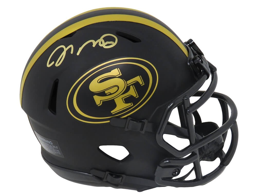 Joe Montana Signed 49ers Eclipse Mini Helmet with COA: Joe Montana Signed 49ers Eclipse Mini Helmet with COA Joe Montana Signed 49ers Eclipse Mini Helmet with COA Celebrate the legacy of football legend Joe Montana with this signed San Francisco 49ers Ecl