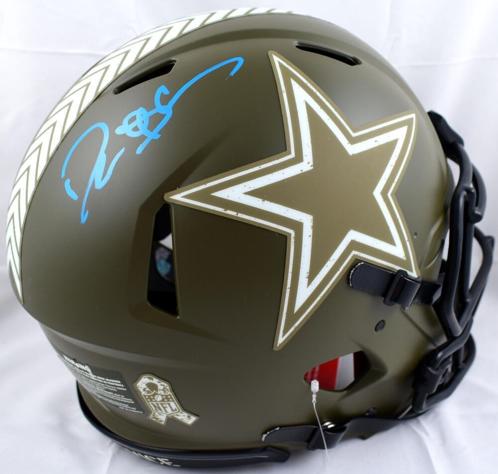 Dallas Cowboys Deion Sanders autographed full size Speed helmet BAS: Dallas Cowboys Deion Sanders autographed full size Speed helmet BAS This Dallas Cowboys full-size Salute to Service Speed Authentic helmet is signed by Deion Sanders. The helmet is an original item an