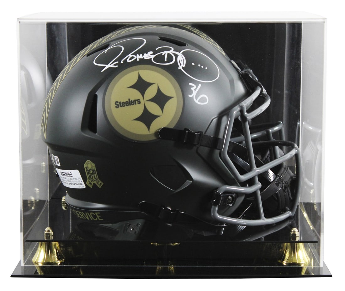 Jerome Bettis Autographed Steelers Salute To Service IV Speed Replica Helmet BAS Witnessed (1 of 4)