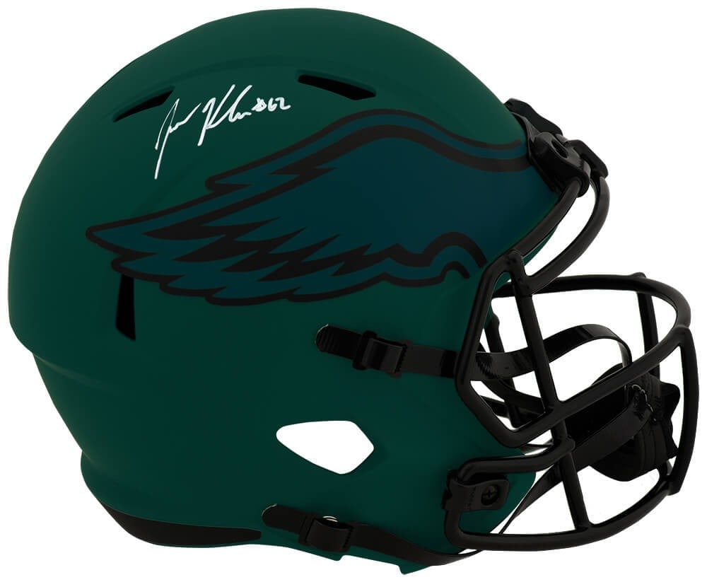 Signed Jason Kelce Eagles Riddell RAVE Speed Replica Helmet with COA (1 of 1)