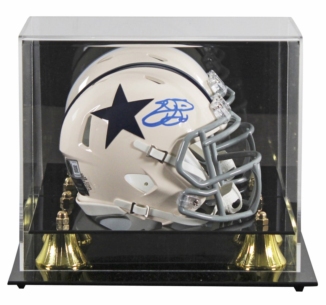 Emmitt Smith autographed Dallas Cowboys retro speed mini helmet with display case (1 of 5)