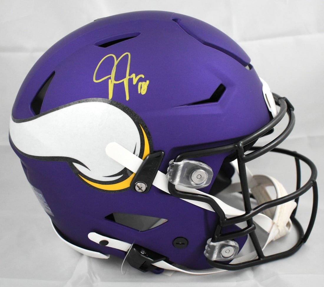 Minnesota Vikings SpeedFlex helmet autographed by Justin Jefferson Beckett holo (1 of 6)