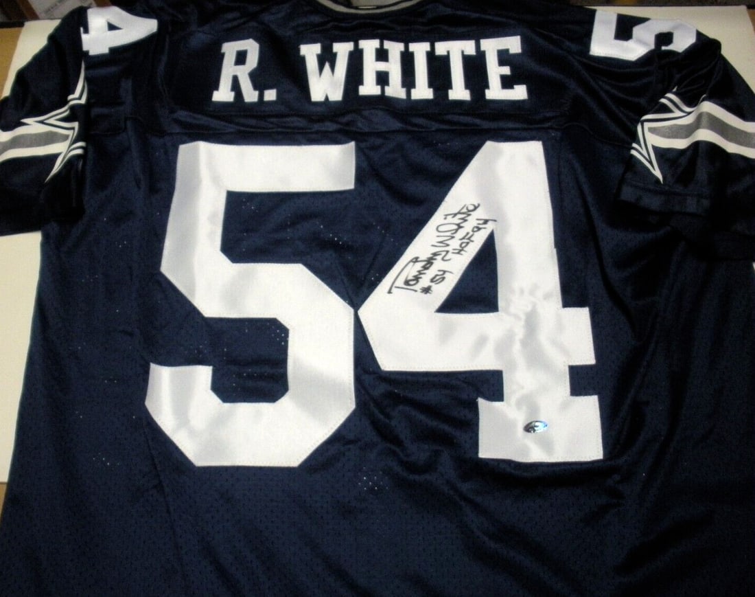 Champion Dallas Cowboys Jersey Signed by Randy White with COA: Champion Dallas Cowboys Jersey Signed by Randy White with COA This is an officially licensed Dallas Cowboys Champion jersey signed by Randy White. The jersey comes with a certificate of authenticity a