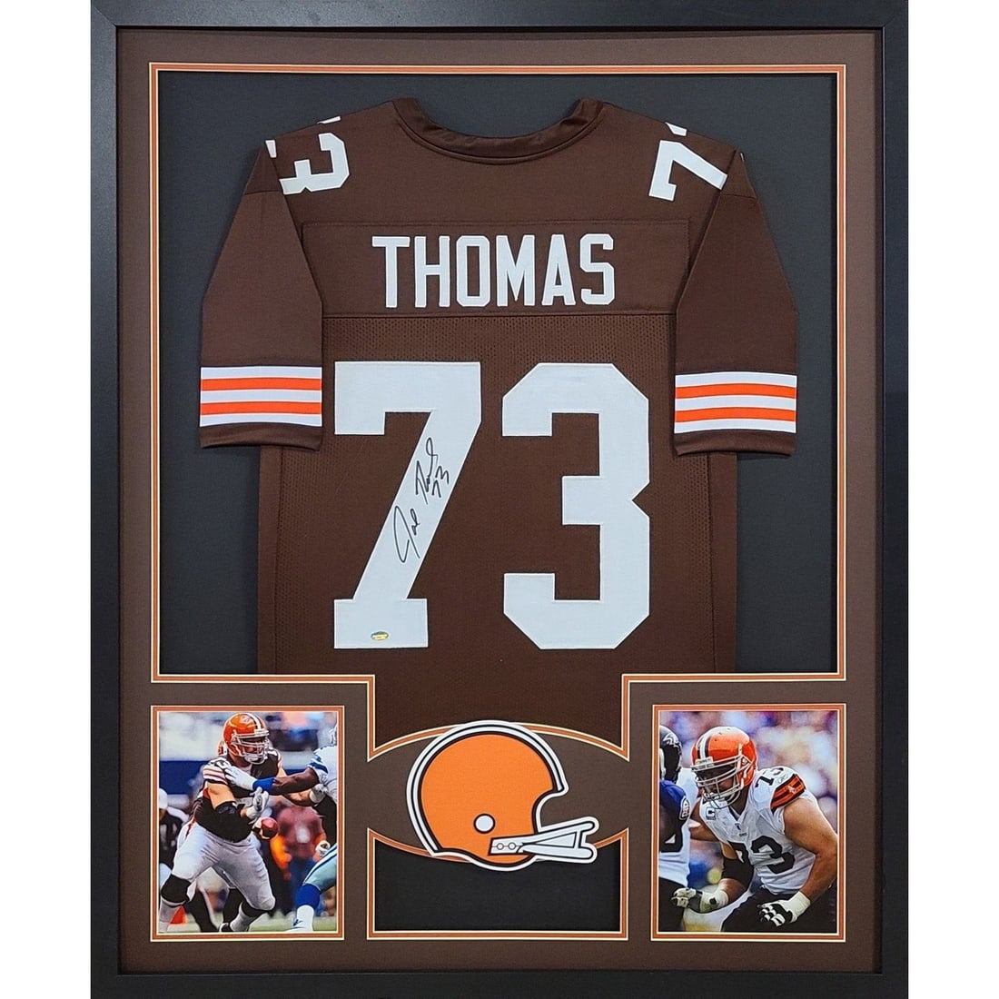 Joe Thomas Signed Framed Jersey Cleveland Browns Schwartz COA: Joe Thomas Signed Framed Jersey Cleveland Browns Schwartz COA This autographed Joe Thomas framed jersey is a must-have for any Cleveland Browns fan. The jersey is authenticated by Schwartz, a reputabl